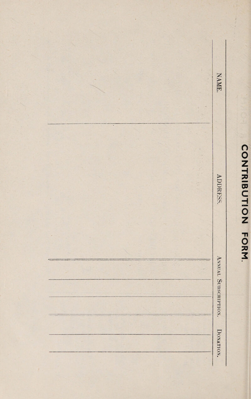 > s w > O C M (/) cn > z z d > r cn d co c« o 2 H HH O Z O o ► H HH o z • CONTRIBUTION FORM.