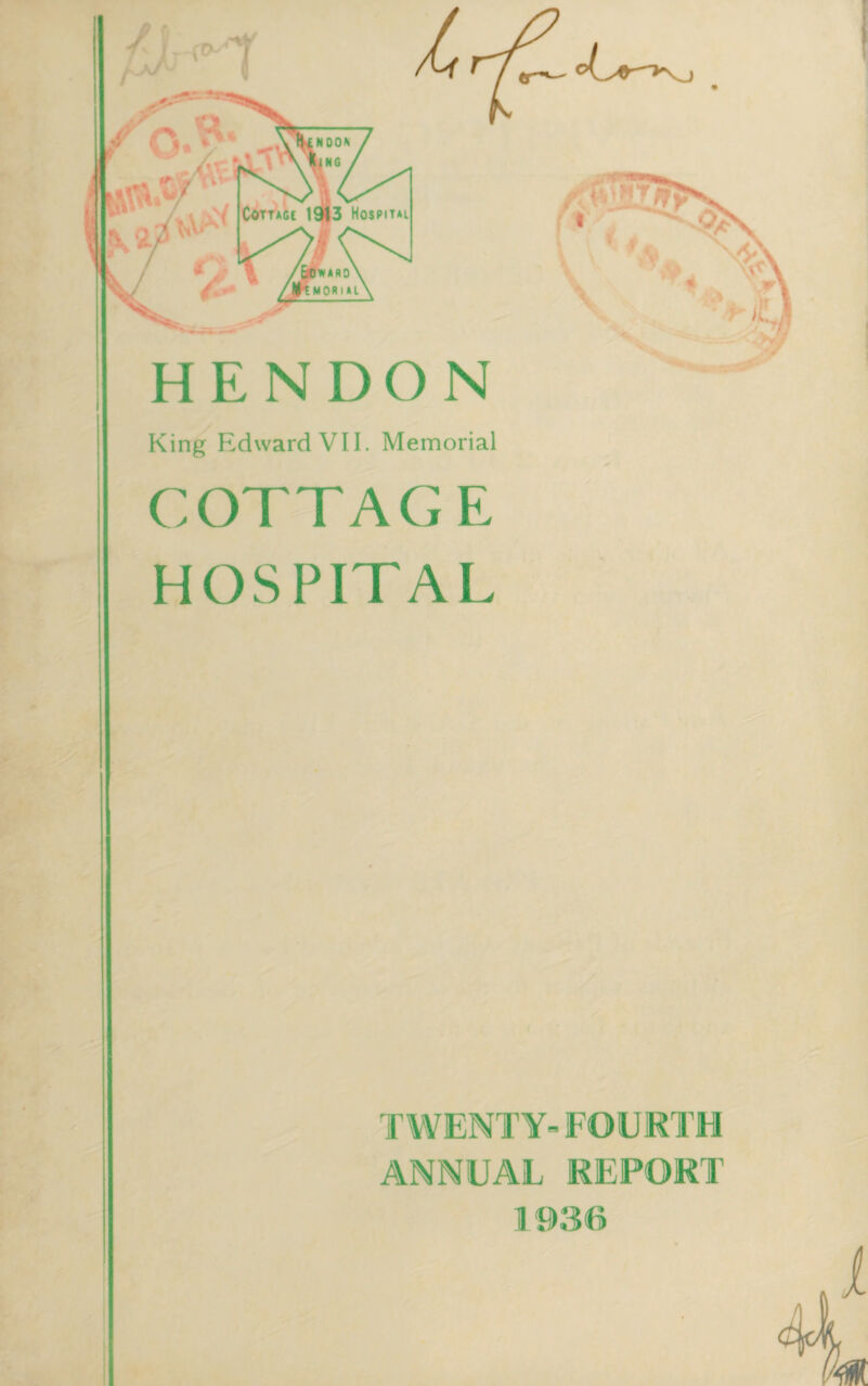 COTTAGE HOSPITAL TWENTY- FOURTH ANNUAL REPORT 1936