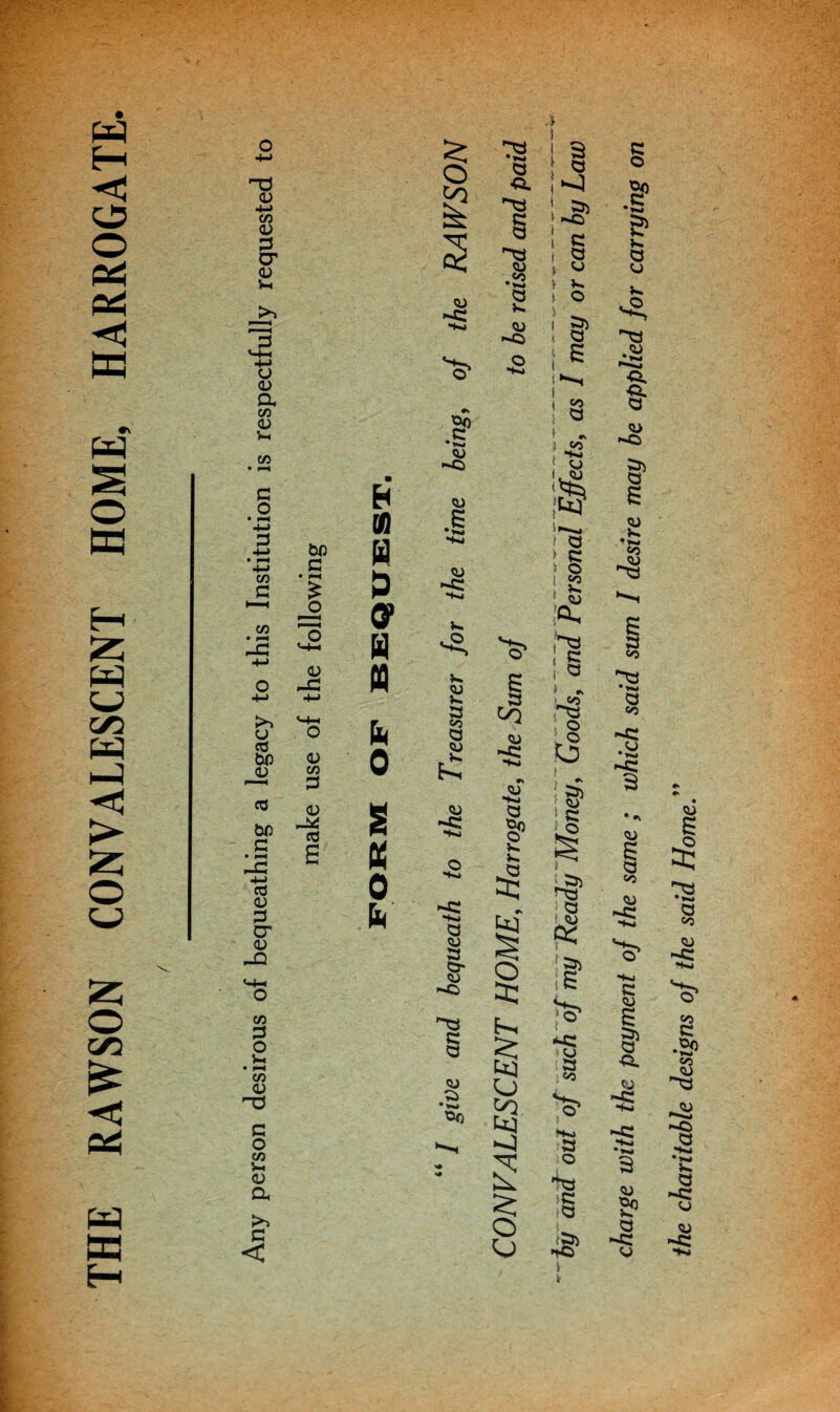 THE RAWSON CONVALESCENT HOME, HARROGATE. ! a '“O 03 4-1 e/3 1 <5. a cr 03 03 *Kj K 03 i §> '-G 03 03 o' 441 1 >«*4< 1 e/3 1 G V-4 .5 : 42 C/3 03 G e/3 C/D IB u ed bo ed bo G ed 03 G O’ CD _Q C/3 G O • p—« C/3 03 G O C/3 Vh 03 a G < bo G o 0) ,-c a; c/3 G a; ed s m a M fa D GP liil M fa 0 § fa 0 fa 03 .E •*««> •4-4 03 V. o V. 03 v* a CO § 03 ■S o 4-4 -a *Kj G 03 a Cr 03 *«o -G a G 03 G £ a 03 ■s <13 -S4 G 1? v. o a: a* £ <2 2 o <o <*tel i«? l*»-j ' G ; § ! 2 03 Ai (*g a , G > « CO r« ! g : G3 <13 ! a L o ‘Gi fG ; G £ It *© *a o> 3 > a o 4g •a G <§3 tG I i c  44 s> K. O ^G .<13 -G §> E <13 K •44 VD .03 ^3 s 8 Ta G 03 ^a -a 9 • <\ <13 5 G eo <13 -a K» 4-4 a 03 I O. <’3 03 8? G -a 03 the charitable designs of the said Home.