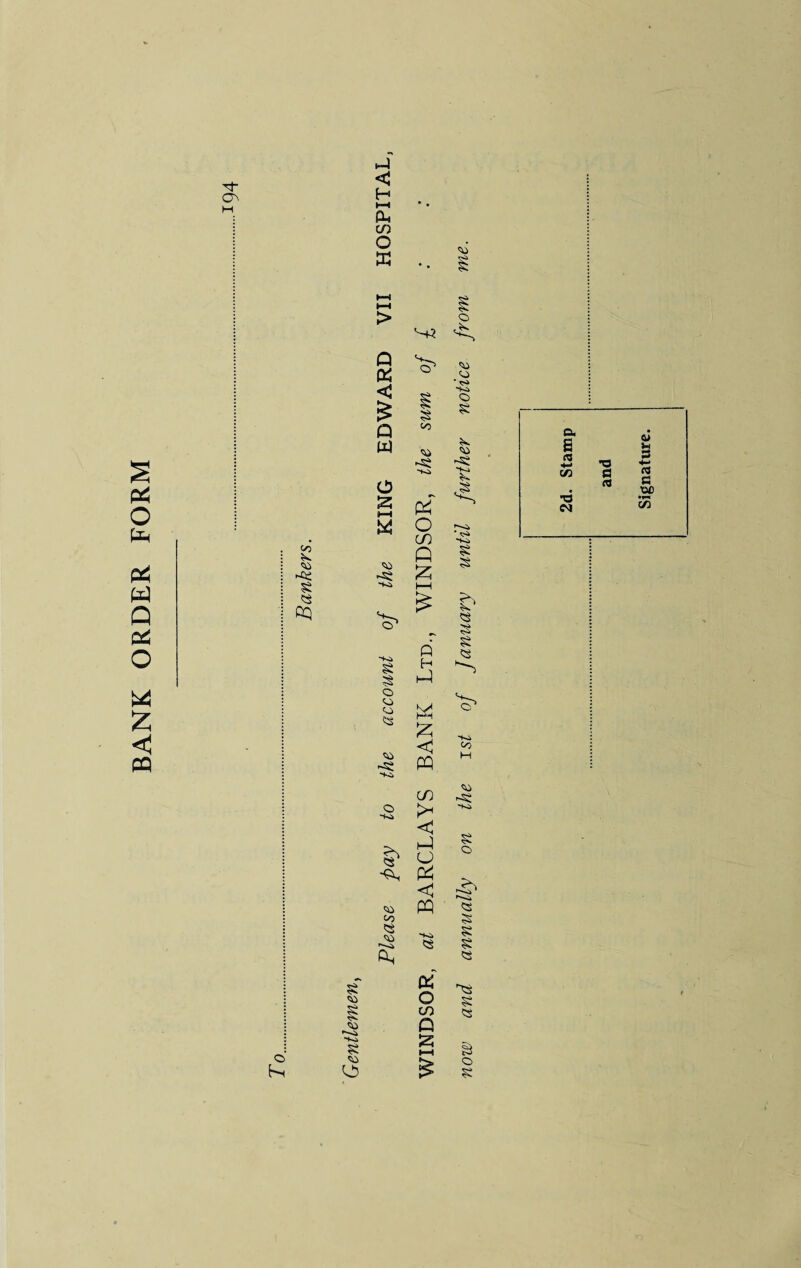 BANK ORDER FORM ''t' C/3 s CQ o § <» ’--o to £ hJ < H ►—* Oh co O £ Q ftS < P £ § $ o <o «s CO -Si o -to !> ts. <0 c/3 <0 l'-o A H P & < P CO >H C P cj P < P <S P o co Q £ <o *s» § o ,*t <o co ■ <st to O <3 *>» C/3 <0 *si S o S s § <a ss o 52 > s ^ Q 10 a. P ^ ^ 6 ^ ^ ' KJ 4-> -to C/3 O J a * - T3