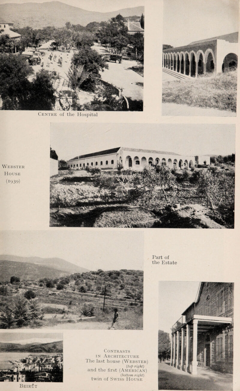 Part of the Estate ('ONTRASTS IX Architecture 'J'he last liouse (Webster) [top right) and the first (American) (bottom right) twin of Swiss 1 Iouse