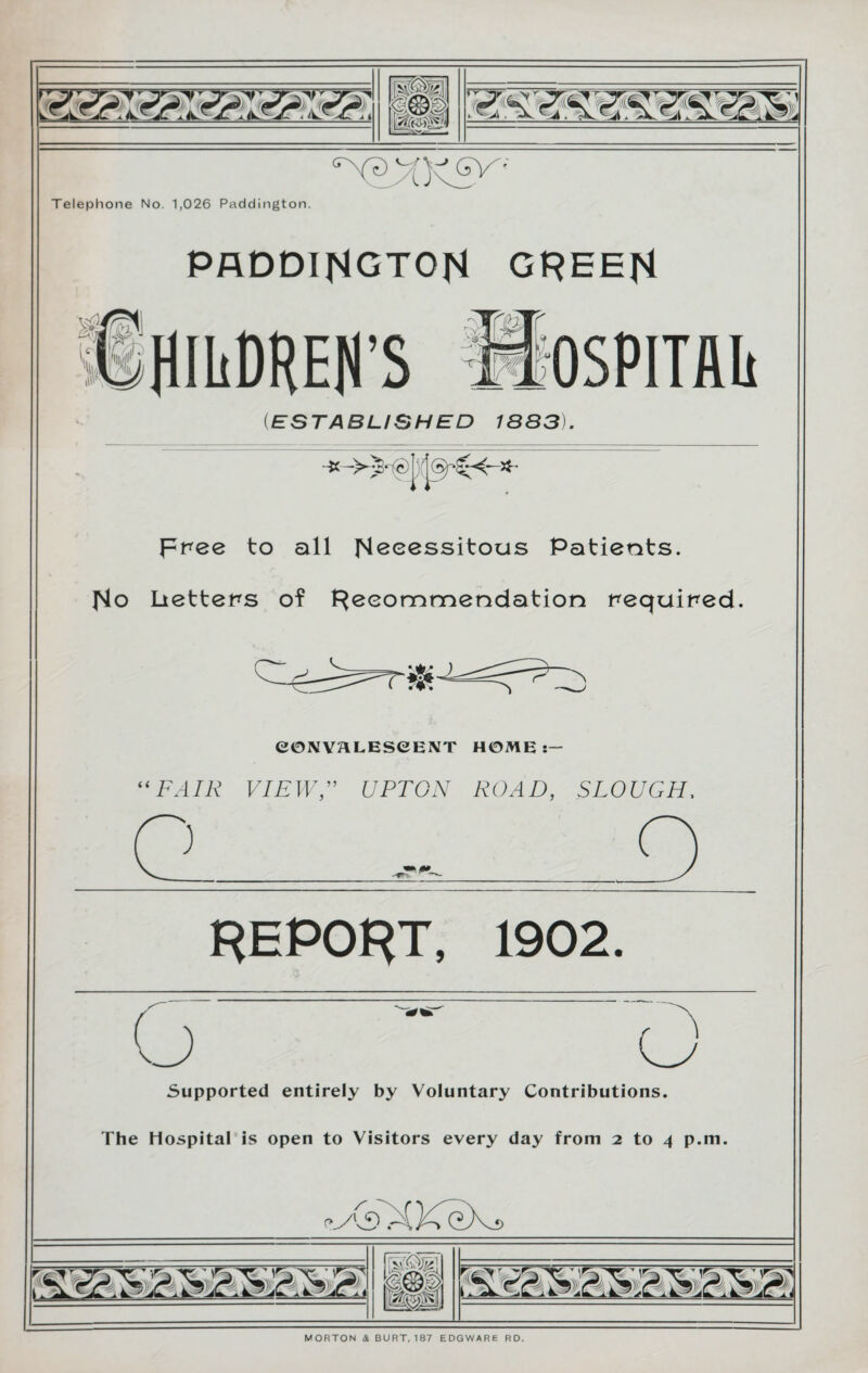 MORTON & BURT, 187 EDGWARE RD.