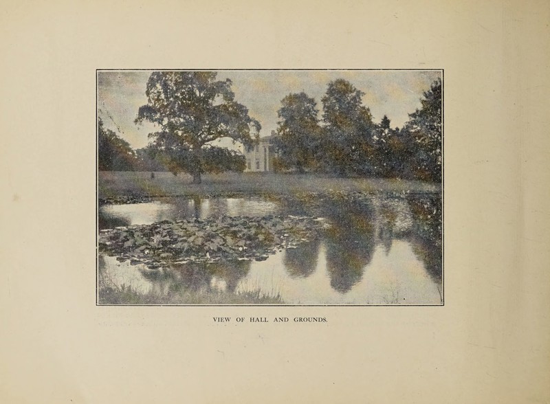 VIEW OF HALL AND GROUNDS.