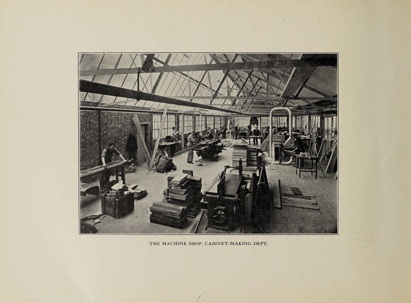 THE MACHINE SHOP, CABINET-MAKING DEPT. /