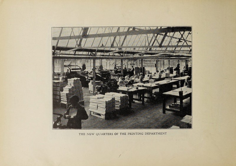 THE NEW QUARTERS OF THE PRINTING DEPARTMENT /