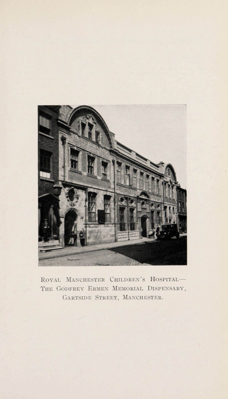 The Godfrey Ermen Memorial Dispensary, Gartside Street, Manchester.