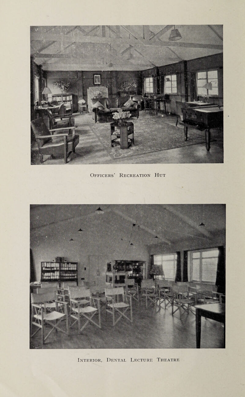 Officers’ Recreation Hut Interior, Dental Lecture Theatre