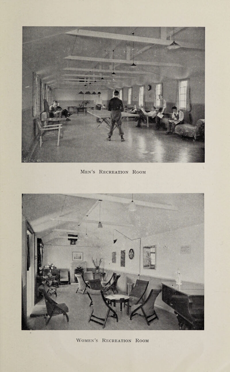Men’s Recreation Room Women’s Recreation Room