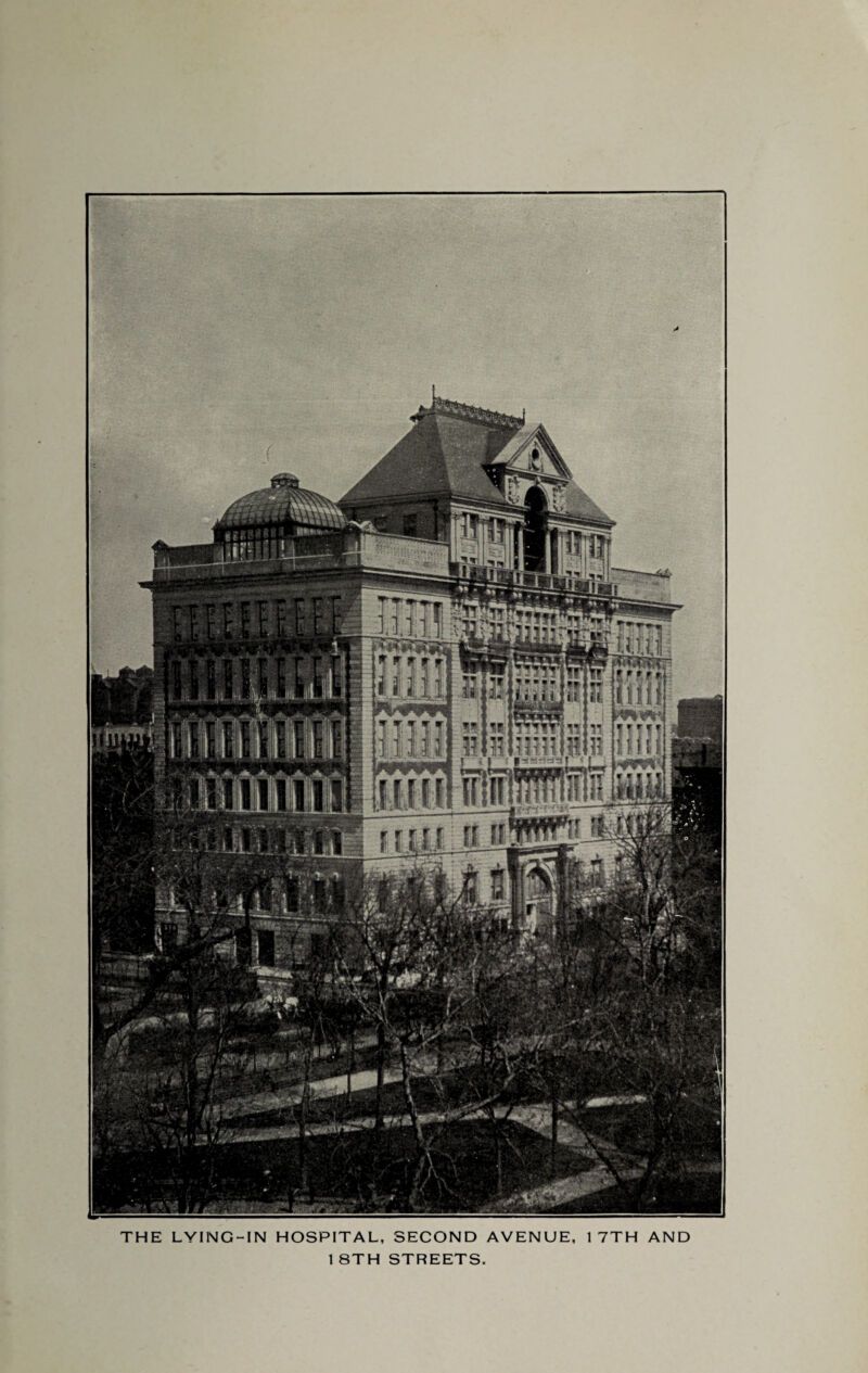 THE LYING-IN HOSPITAL, SECOND AVENUE, 1 7TH AND 1 8TH STREETS.