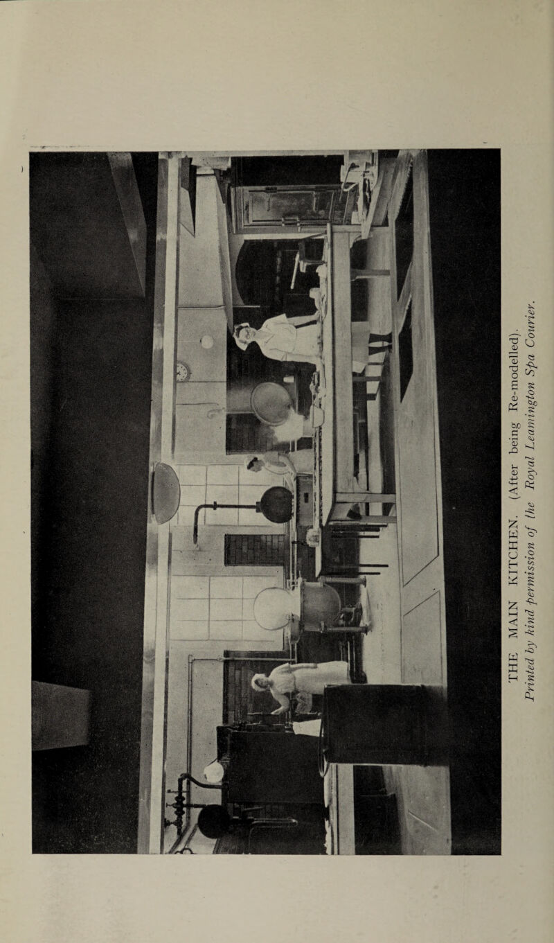 THE MAIN KITCHEN. (After being Re-modelled). Printed by kind permission of the Royal Leamington Spa Courier.