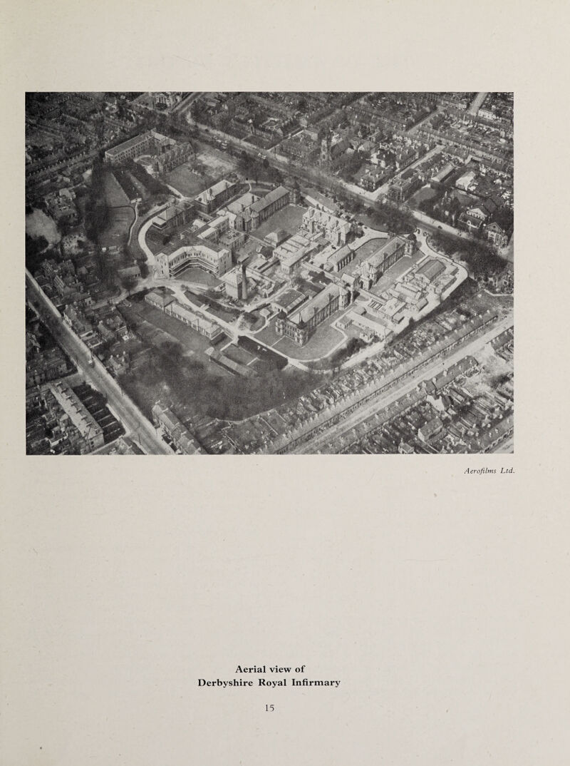 Aerofilms Ltd. Aerial view of Derbyshire Royal Infirmary