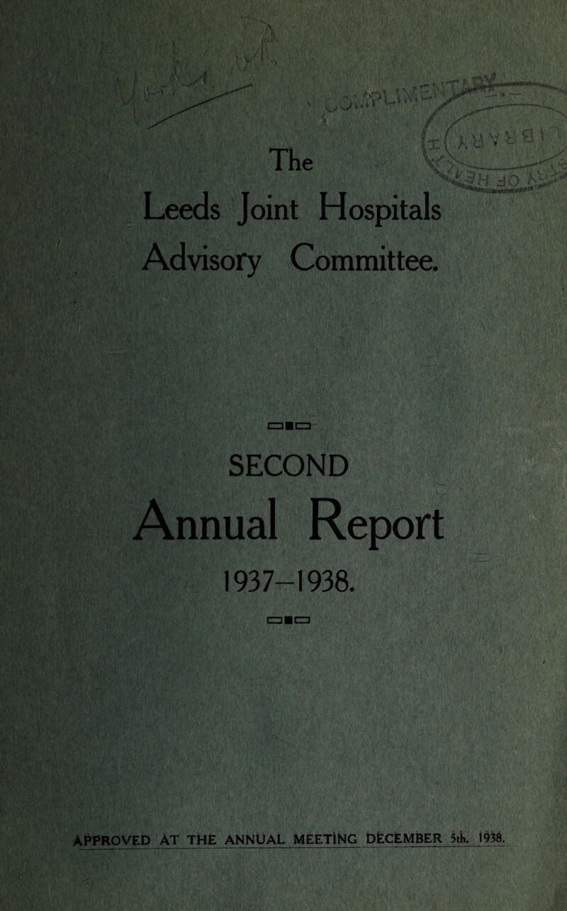 Advisory Committee. CUBCZ3 SECOND Annual Report 1937-1938. APPROVED AT THE ANNUAL MEETING DECEMBER 5th, 1938.