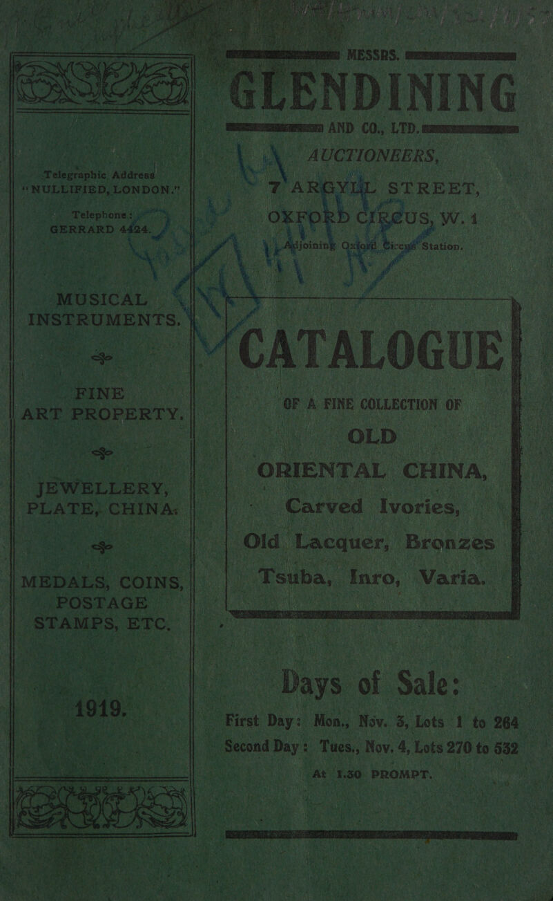 ie  afelegraphic: idresg Sie “ NULLIFIED, LONDON m . ‘Telephone: a Oxtoxd biccys Station. = oe it INE COLLECTION OF 