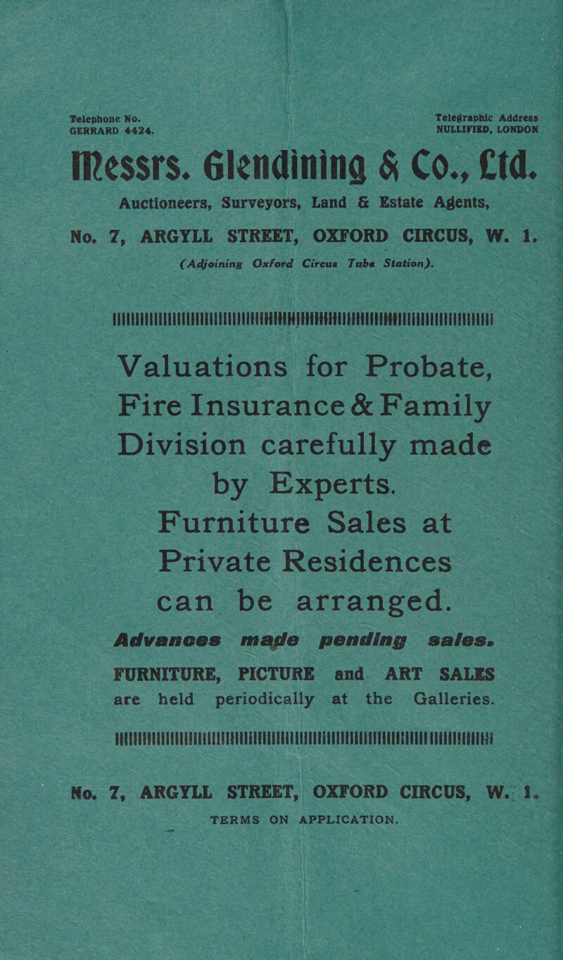        - ‘Pelephone No. GERRARD 4424. and ART ‘SALES at the Galleries.      ~ HMTTEVENULUTEGLENNLGEEDEGEEUG EH =     2 ep cme &lt; { ¥ thirty ; as A : : : . a ARGYLL : | ‘STREET,   