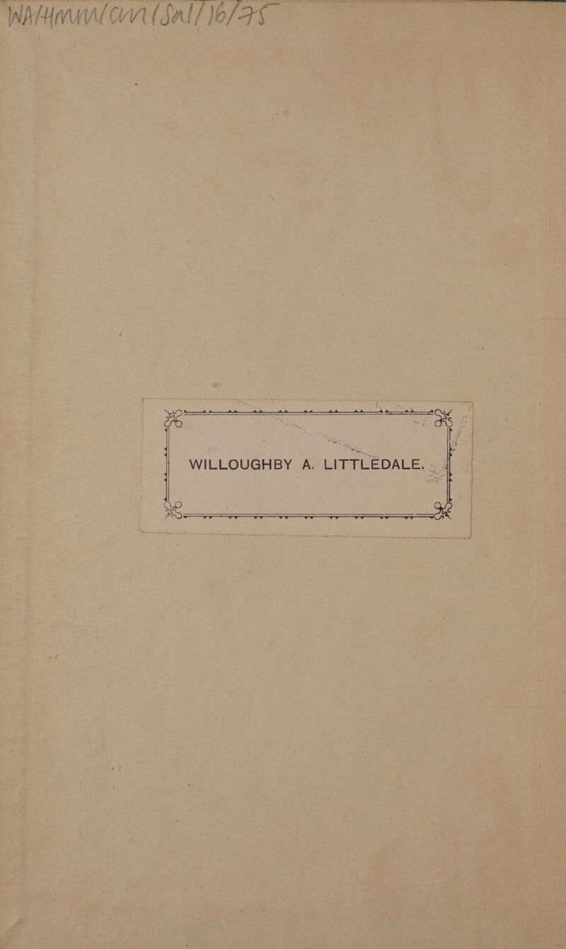 ee eee att 4 ta f i ? yy AP; te f A : f gf J E Peed WAHL OAL Sat J6/K   Ss ~ WILLOUGHBY A. LITTLEDALE.  ES   
