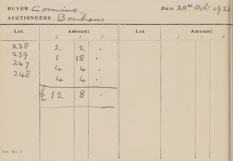 BUYER <~ ord, Da ‘eel CAT 4G,        Sty. Mu. 3 |