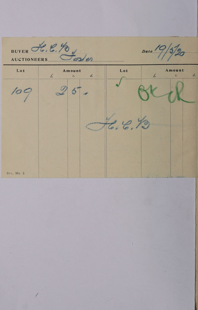   Lot    JOD /  Sty. Mu. 3        