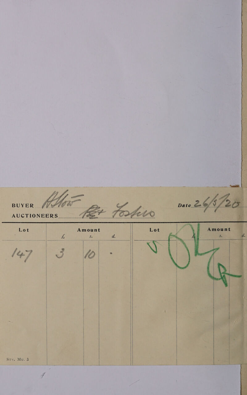  Date. €=‘  Lot  la7   Sty Muss