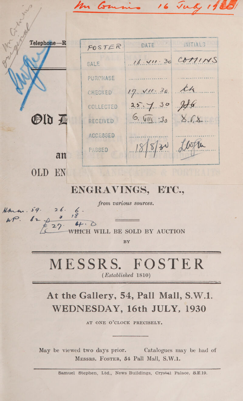     | = if | att “ PosTER| DATE | __ INITIALS © A | an i SALE Re 28k ee  COLLECTED | A2-.Tf%..2.7 | oe | Bs ay RECEIVED on Tleeer 29 } { } ACCESSED | aaa pee ay its 4 ne ade psfe   from various sources. BY  (Established 1810) 