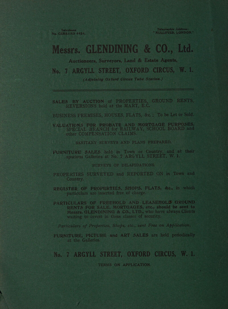 aret VALUATIONS FOR ‘PROBATE AND” SPECIAL BRANCH for RAILWAY, St : other COMPENSATION CLAIMS, -P spacions Galleries co No, 7 ARGYLL STRE W. gga oa AND LEAS RENTS FOR | SALE, MORTGAGES, ene | LTD , who have alwa _FURK ITURE, Oe vat the Galleries. 