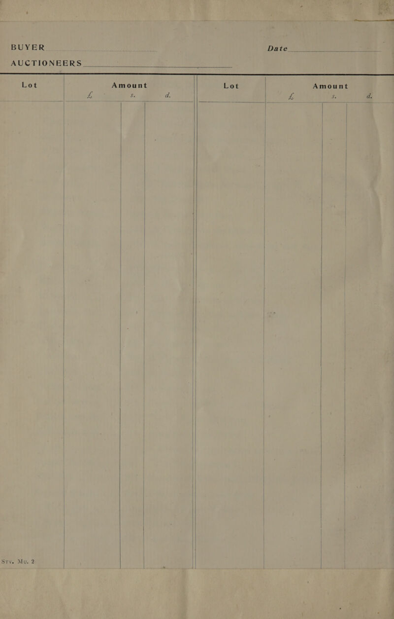           é &amp;  ES Rees c e eL ee DAT. i Re ee, ee AUCIIONBE RS 2) ee ee ee eee ee et Amount Lot Amount 4 ; &amp; ‘os S d. A S. ad. | . |      