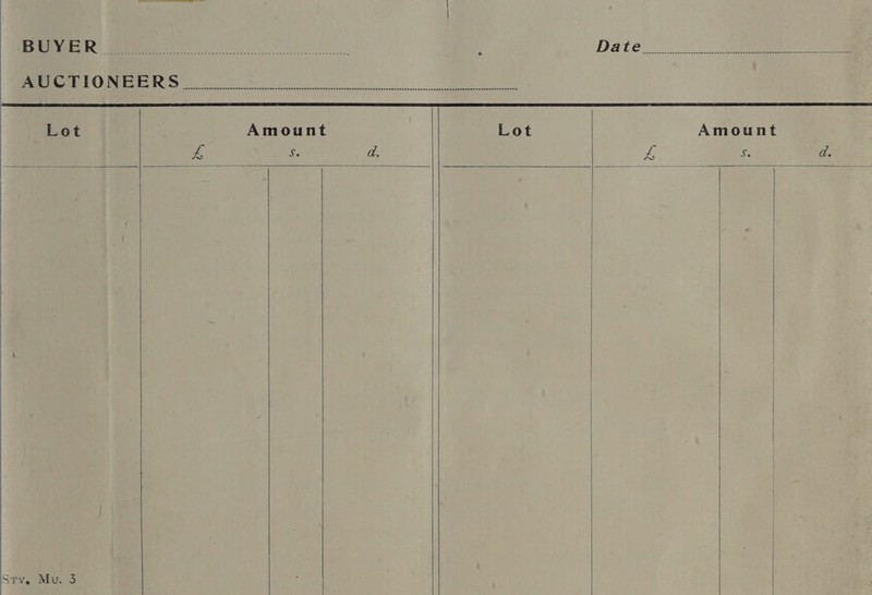  . ee ah Aah ee ' RU PR ceca eccacsseons Date. ee I 9 ee Lot Amount Lot Amount “2 cs d. fe '° ad.               Sty. Mu. 3 ;