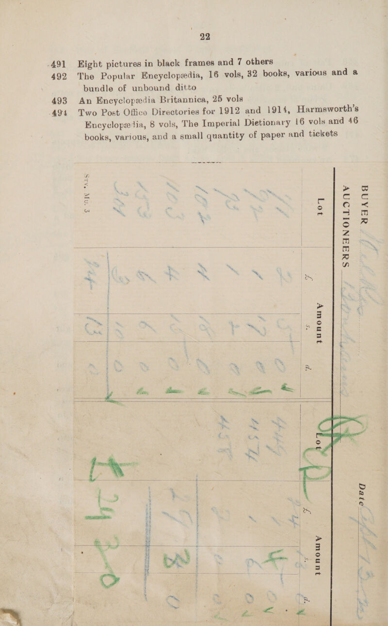 .491 Eight pictures in black frames and 7 others 492 The Popular Encyclopedia, 16 vols, 32 books, various and a bundle of unbound ditto 493 An Encyclopedia Britannica, 25 vols 494 Two Post Office Directories for 1912 and 1914, Harmsworth’s Encyclopedia, 8 vols, The Imperial Dietionary 16 vols and 46 books, various, and a small quantity of paper and tickets — eee rw         ve Z ° 4 ey >) ‘ ‘se, a f ie > oe —_ a a “ey cae e ex GN Ua i) Q < %, ot —s In a ’ | e4 Zz 5 es m ) | m | ; | fe . : 5 Sy Ye Nn ‘s Se &amp; i Tay ; 3 i he ty ty > r “ay, . Re, | 3 “re ~~ os a | et 3 ny, 4 Sy, oN &amp;         P a = 7 t ra “yy, * i a) ., 4 =~ ra : pad S ' .) 5 % 4 &amp; a my HN 5 os a oA Hie, ri : b SORIA ee : %, ne! 4 Py - a “At ie} ae at : i &amp;? F > iS - as — f S| ’ iu : ae : x : 7 feo Re f ‘ a N ft, = a ie eee . > ae 2 @ # S =} tot (> J ee: zi e 2 .% = ¥ ; } 5 . Me ity . ty H 4 { 3 ian ts, Mi : 4 . hes a ie ig 