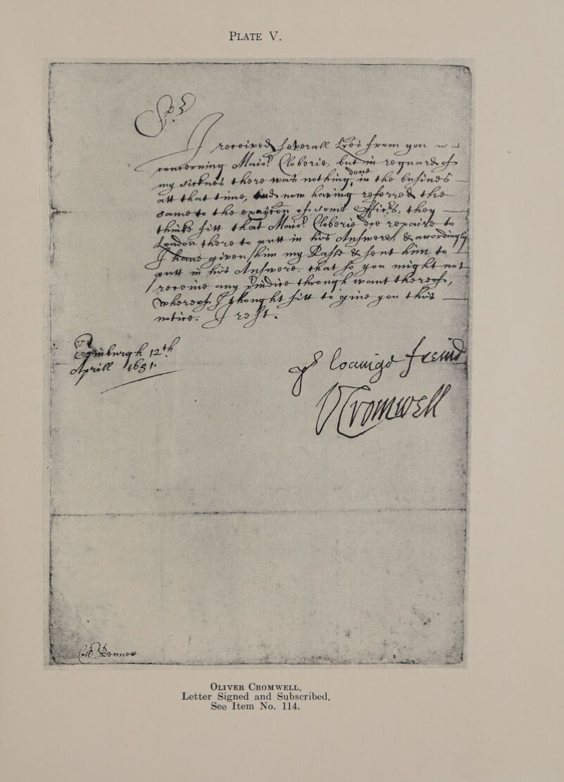   OLivER CROMWELL, Letter Signed and Subscribed. See Item No. 114.