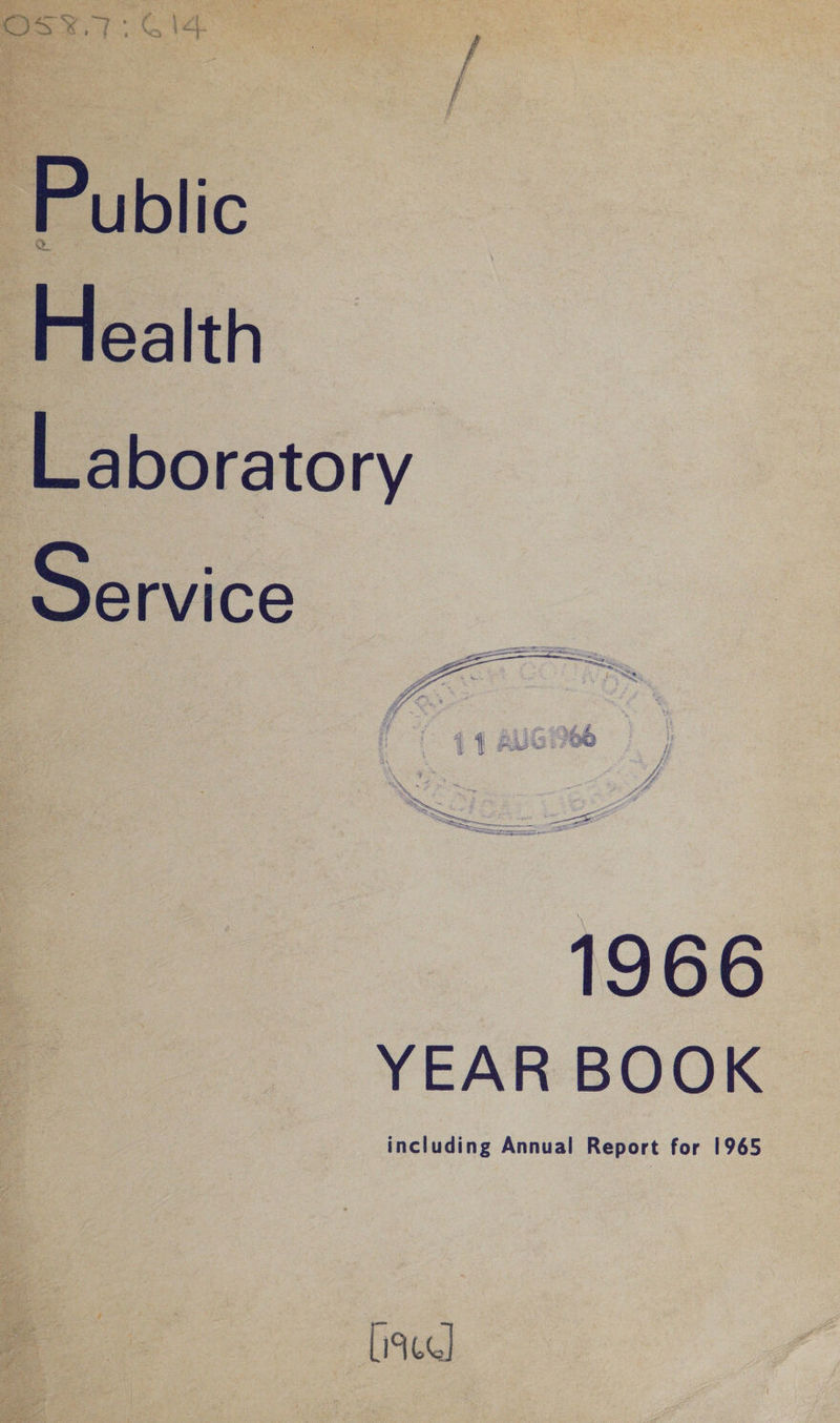 Public ealth aboratory ervice 4 3170 SN YEAR BOOK © including Annual Report for 1965 fed