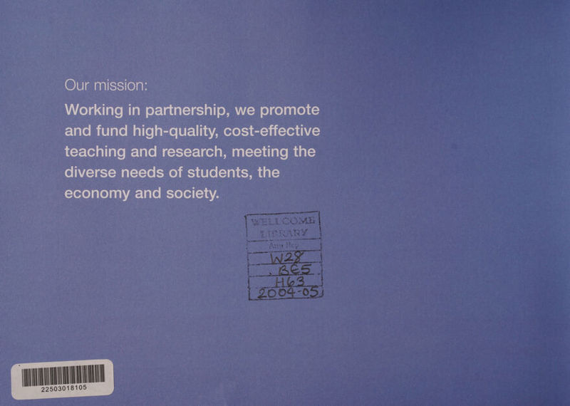 Our mission: — Working in partnership, we promote and fund high-quality, cost-effective teaching and research, meeting the