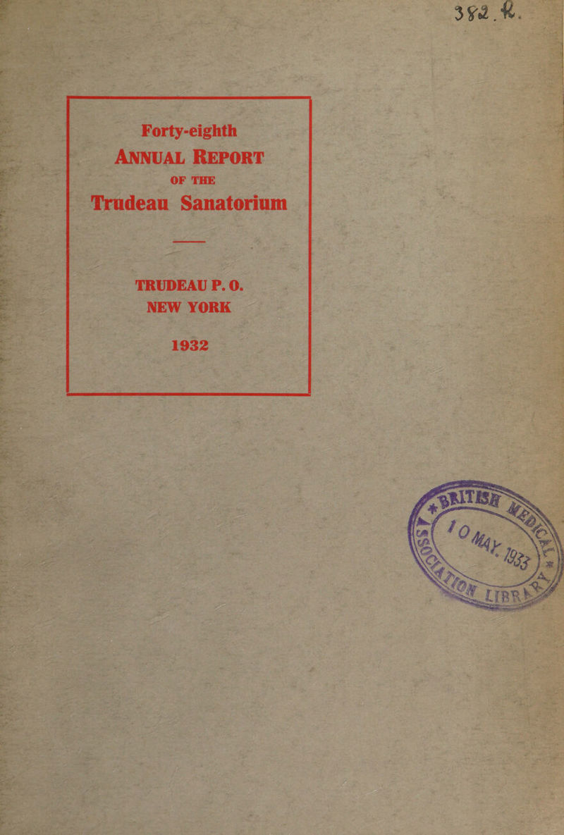 PIT oe CE I ras \ : mf . b 1 a TRUDEAU P. 0. NEW YORK 1932