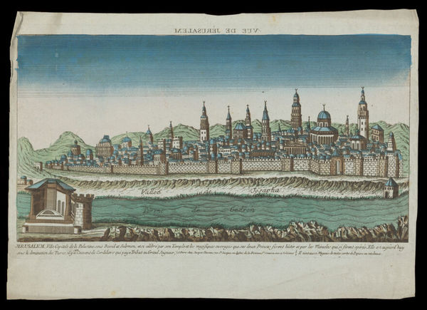 Jerusalem. Coloured etching, 17--.