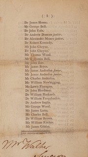 Account of the reparation of Dr. Pitcairne's monument in the Grayfriars Churchyard at Edinburgh, with a list of medical practitioners residing in Edinburgh, who agreed to pay each an equal share of the expence of that reparation. December 25 1800.