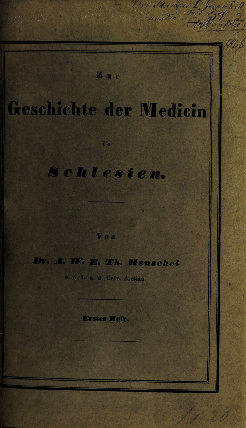 Geschichte der Medicin i n Schi es ien* ■ ms