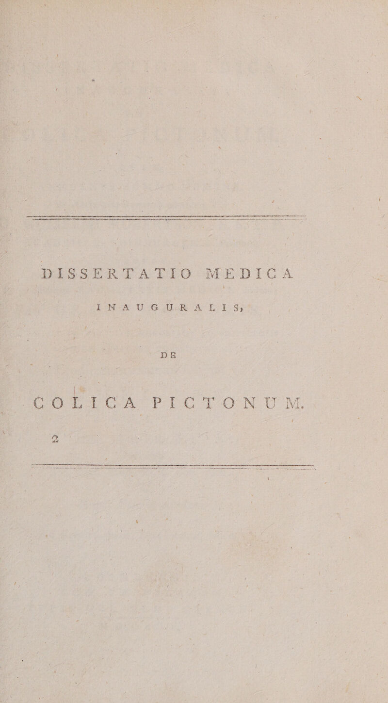 V I) I S S E j ' •' / RTATIO M EDIC A i v i N A U G U Pv A L I S, - D S COLI C A PICTO N U M. n