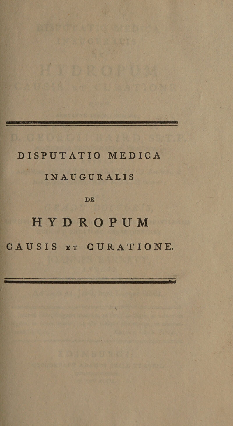 IN AUGURALIS HYDROPUM CAUSIS ET CURATIONE.