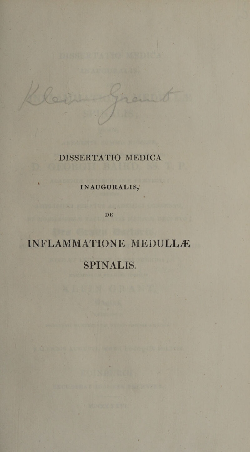 INAUGURALIS, DE INFLAMMATIONE MEDULLAE SPINALIS.