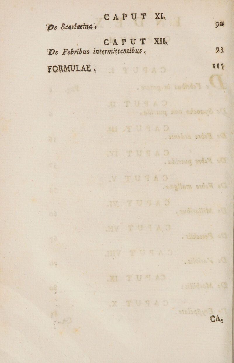 'pe Scarlatina» CAPUT XII, 'De Febribus intermittentibus