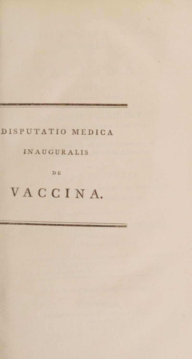 INAUGURALIS SE VACCINA. I