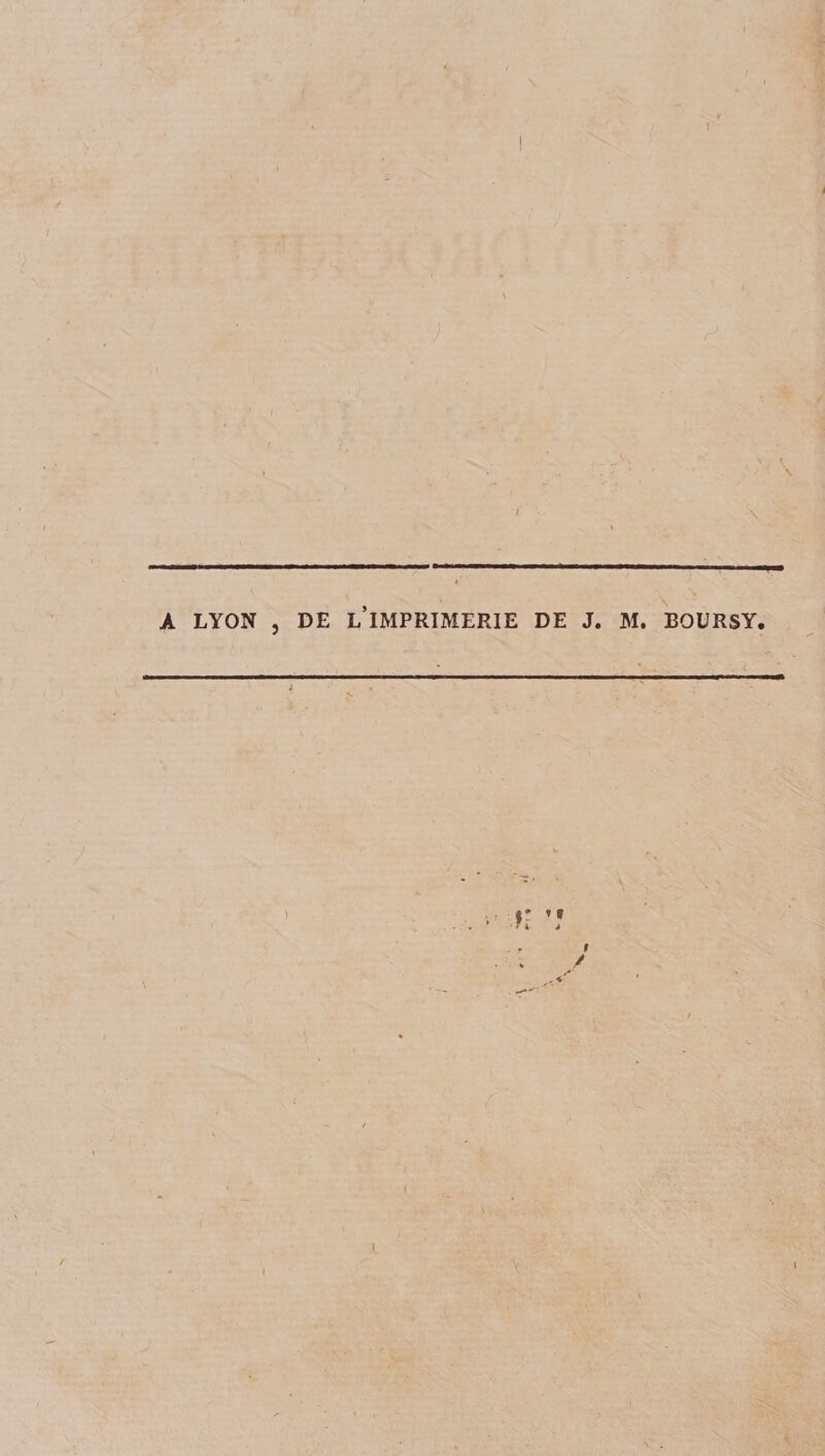 I 7, A LYON , DE L IMPRIMERIE DE J. M. BOÜRSY. r * *