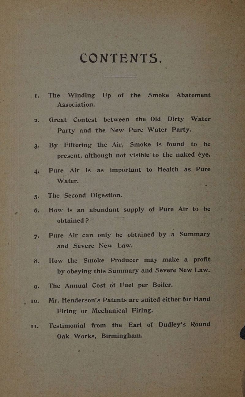 Association. Great Contest between the Old Dirty Party and the New Pure Water nae } Water. ~The Second Digestion. | obtained >. eI SW Pure Ai can. only be obtained by a | Summary — and Severe Shee aw