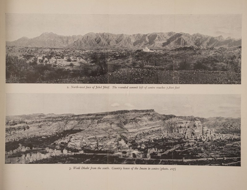  3. Wadi Dhahr from the souti   . Country house of the Imam in centre (photo. 207)