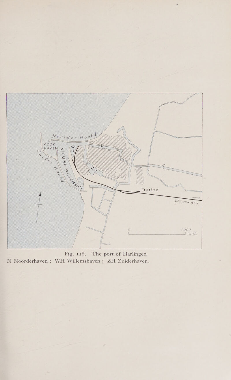    mS Galenlonn  1000 l zi SEI Yards     Fig. 118. The port of Harlingen N Noorderhaven ; WH Willemshaven ; ZH Zuiderhaven.