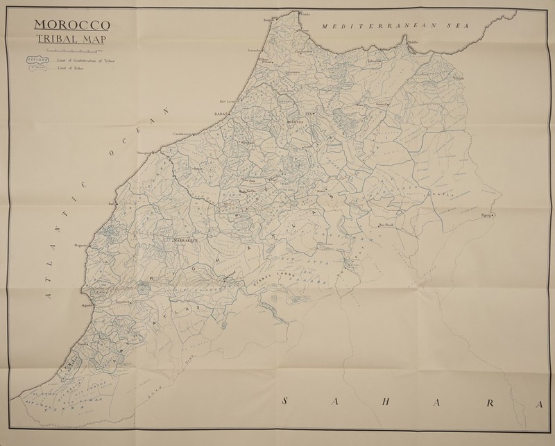            ENOROC CO TRIBAL MAP 10 ° 10 20 50 ao 50 Miles SS si ee |        v S %, * AS : ee 5 Spe Fy s Chee aouing 5% IE fees Limit of Confederation of Tribes Dae) Limit of Tribes \ ( a = %o, SiQuezzane = ars So!) 8 MESTAR         SENHADIA DE GHEDDO               &gt; : e WE os [4 ne’ Se el Ne : Aobirwes\ &gt;.        A r } Yr &gt; A sik %s a Bae “4 cG ind G \ \ . g Ne — = 3 5 vA pay | 4 a) DNA ING ee \ } f A K . + Port Lyautey&lt;? _ Ay He Guercifiey | 4° i ce Wf 4 MEUR-) ef) Vi 2 Rt Abe ifwrovzia) [5° J [0 WiAouz   &amp; 7Z EM MOUR SQued Zem             HXERN OFITHE DIR\é \e                   x CS, Bou Denib eeirrenas &lt; At \ at ES s any ! LM E” «9 - + / - 4ir i 2 / A ap \ t ' &gt; \ \ NS id ae i i a , Me ? o Z if ry &lt; i H s = ji ° « te = = 7 \ n i t Y &gt; ¥ Y -- 0 i =) ° i A OUNIR \ — ei ~ “a X ~ a QuAniaen,. A. UaHe IM &lt;5) z AY} i : uf 4 } y / en Hy, () | 2 ted &lt;\ { LY F ( WA iW &amp; fe = \ 1 oe aE, “onl / ‘ Hy * F - If Soe ee eke ™ :  