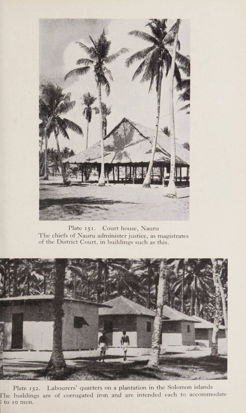  Plate 151. Court house, Nauru The chiefs of Nauru administer justice, as magistrates of the District Court, in buildings such as this. 