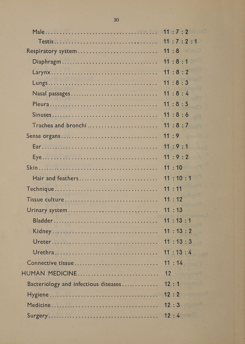 Testis ®: Pain, ido neh do At Oe 11 Respiratory. ’ySle Miva. divx saeanaen ce hans Ae 11 Didphragni tir l hime s eee ee ae ee ee oe 11 POryrixs te cies eae Ret oe ere ee 11 LUNGS os ie a eta teepieeen ists ty 2s eet gee 11 Nasal passages. 0.5 so... 4 eee eee 11 Pleuracebiovee 2. cos dele ee le SINUSES ee aickib. -(-\s Ssis nae Eee eee 11 ‘Tragheagndsbronchl cc ee 11 Sense DREARS LOM op eos wcereebe eRe ee 11 Ear SARS Bec) cs bele ted ra eee ote ee eee 11 ATE vga a 4 siti erp eanme eee bmn oF otra a yh ee « 11 SKINS Re ES. ke nna n heh kn eee ee 11 air andmeacners ys ..2.080.05 00.285 eee eee 11 iRechnique tec. 2: sees we ee ee A bo lissUe CUCU RGR eas gots co ed ke oh Wee UU nin any osy SEG IN in asa sett aca. atte arte ce 11 Bigger ie 20) ve ce a alae ee 11 Ee Te) De gia 2 (a Sea erent ie mm ee giecle Sernrae 11 ORAtEr Se Pile Sak Shee eee 11 Urethra ae ogg oath ee eee eee ener 11 ConneceiVestisstidin.c : 2.0) tee oe eae ene ree A FU MAN 9 EDIGIN Ee ier peer ena iW: Bacteriology and infectious diseases............. 123% MY SienGe PA et imag nike cinene eee ae 47 a Medicine << S24. . indcmonk AR wip hice eae eee aoe wee Ass SUNBORYR sie tb. Waa 5 ck een dn ee Re ee Pee SN ODO OF BR ©O P= eh oR ck Mek eee kK OS Coa gs A OD 68) +00 50 8.00 25002, O84 Oba Gao SL Sl BR Oo WwW WwW wo ND = COC OC .,, a. ae eo a6 oe ee ee eay XS G©W PPO- > ®d pO —