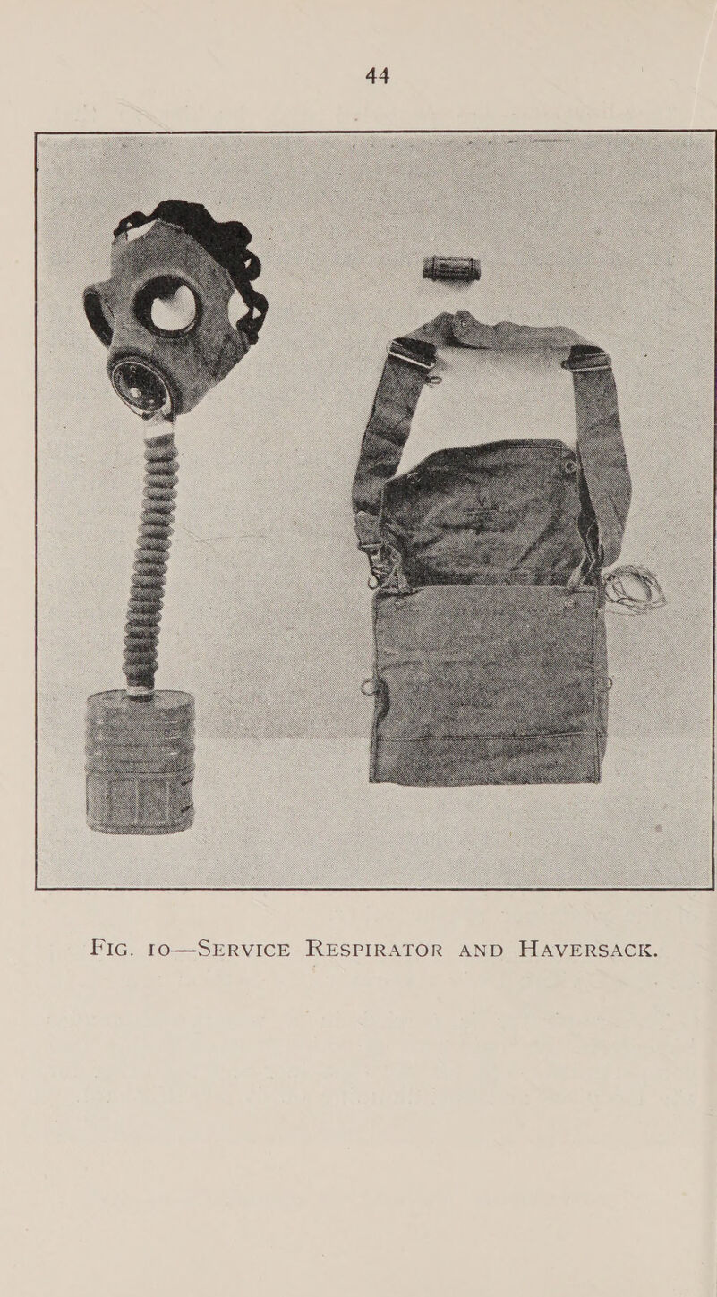 Fic. 1o—SERVICE RESPIRATOR AND HAVERSACK.