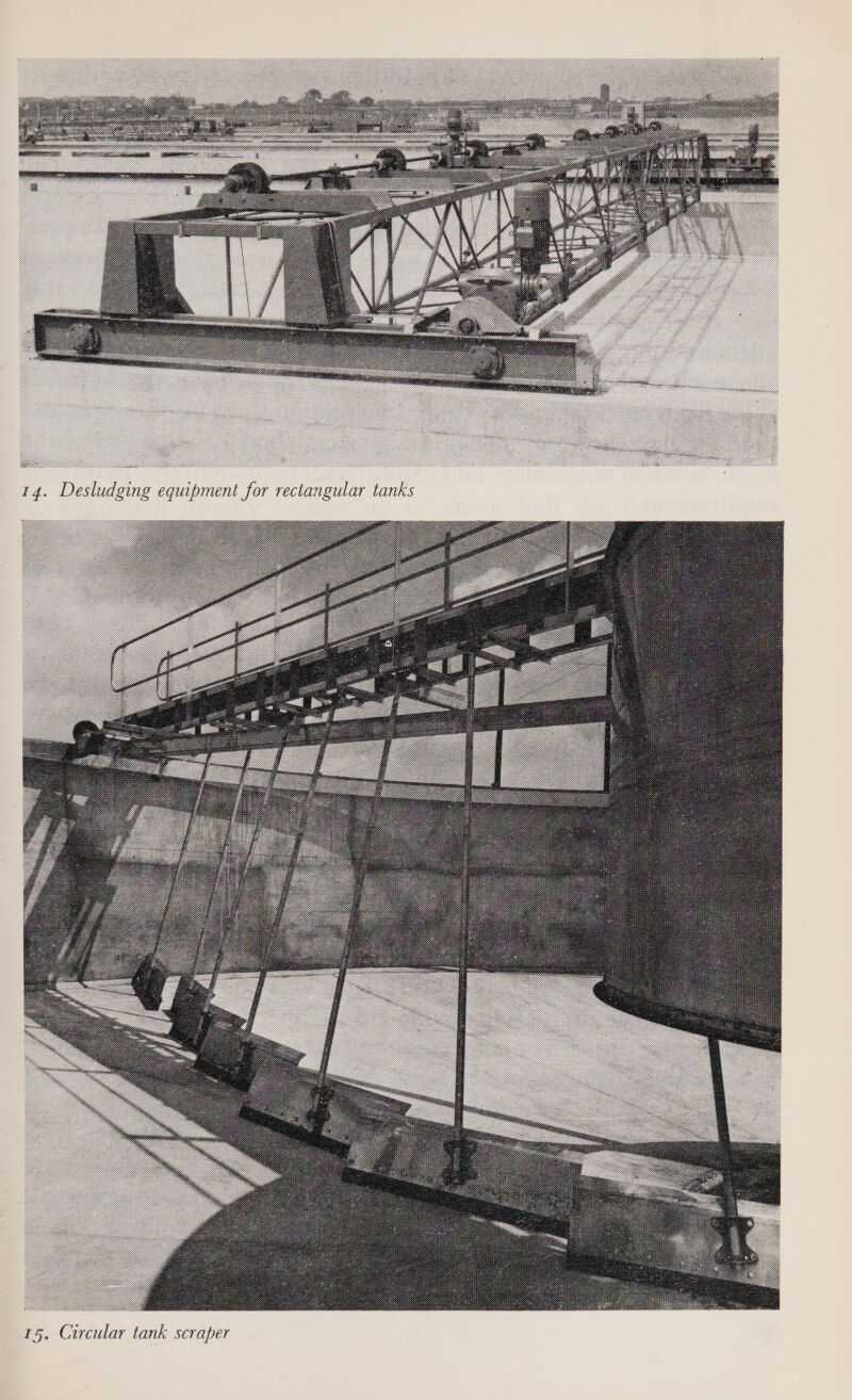  14. Desludging equipment for rectangular tanks 