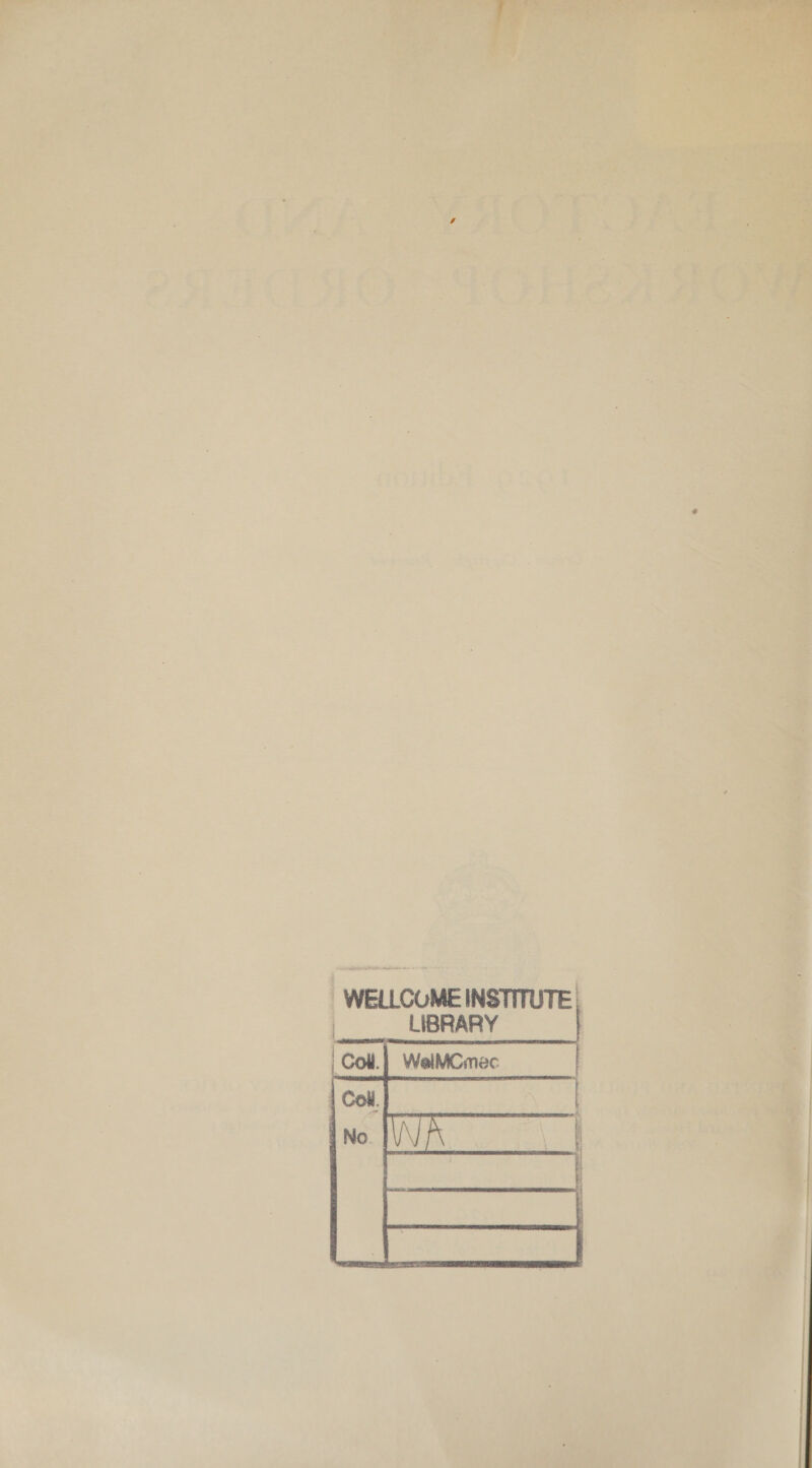 WELLCOME INSTITUTE LIBRARY 