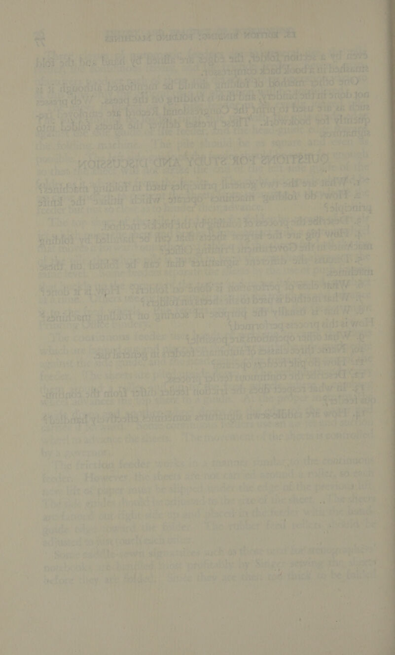      ha ’ As Cees eo sabe at 2 ie ie ie “ri oe eee thi foltins .fpach ine : ry ig pile \gner it  teats teeter : ee y ‘en CCT “¢ q a 2 REE RG EOF elciisohth ajar elaiiitng: aa oat “Stal cttw SS 3q0 Besa it qattdo’! BIE) e darts rt nu to Renee Ieynjacy BUCK, une FO eer hol ts esolg ogee | gun yea sade a Da a peter Ke C19 12 ROE WS? OER a hy shitovor Teal, ib. sae ar ses anit auackee eae ci ‘ad wks 0 thas th   SRADSLaIE Cae ECC the NV es ae 1 3ti ab ba: wpe SUI bGt no Sd 2 tio atohdq 1g aaslS sree r PECTS SMa nlaoe* iets bed ee bosom , sitio polite, to grinoe® ee orn qeooo Oe A oa &gt;  He re vs STous « fag des Lge Aatdiaodou on ie fo eiihivi thas                aaa sa log x agbiehi fa Dabo ¥ ' ‘ify se F rahi deg ae bevaies 8 GEES fredicr., The shirehelere pig inate AGi¥i | “ ae sah Sih, ;   ‘fa i alo Ba far if rai Saar ee a a Atathandt is iia le RONEN se wae eg PR ae OTR Goran ki reba LOT Ee Leek Ie TEN OK yume! to acl eaNe Bae aeete, | ct Det PRY CINETE ¢ A the sheets ia hy ax tema aiersa ts , The 3 friceiens 1 feexler wires Ene nyarines cenilar 10 hess 6 caus Hewever, the dich are Ok cared asound 3 rolkes, $0. &gt; lift of pkper. amalise he slipped. qnder chee edge of the peevicniayt hedlatals writes Pepa ie he A toch ane the sheets .( Stee arc danced: Oot tight tae up and | ohaved: ily the Feeder witis the ae) guide dye. errind he Solder. Ee rubber Feel reflers sigs f aditasticdh just pouch edch wtlicr. Jae fia a ' Sone saadlle-seern ‘sighanites ach a hone ce a nonitynks, bt ‘hasifited! re ‘profcatiby, Le before: hey He pide bai are ti   roe : oa &lt;*: a &gt;»;